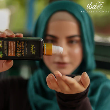 Iba Professional Black Seed Therapy Hair Oil - 240ml | Lightweight | Non-Sticky | Mineral Oil Free | Halal Certified & Vegan